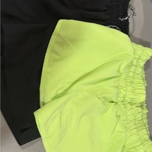 Neon Green and Black Women's Shorts